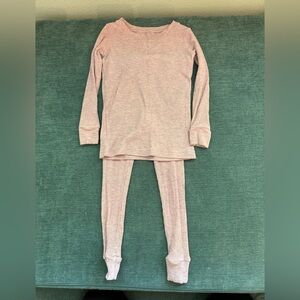 Little Sleepies Heather Muave Ribbed Two Piece Pajama Set